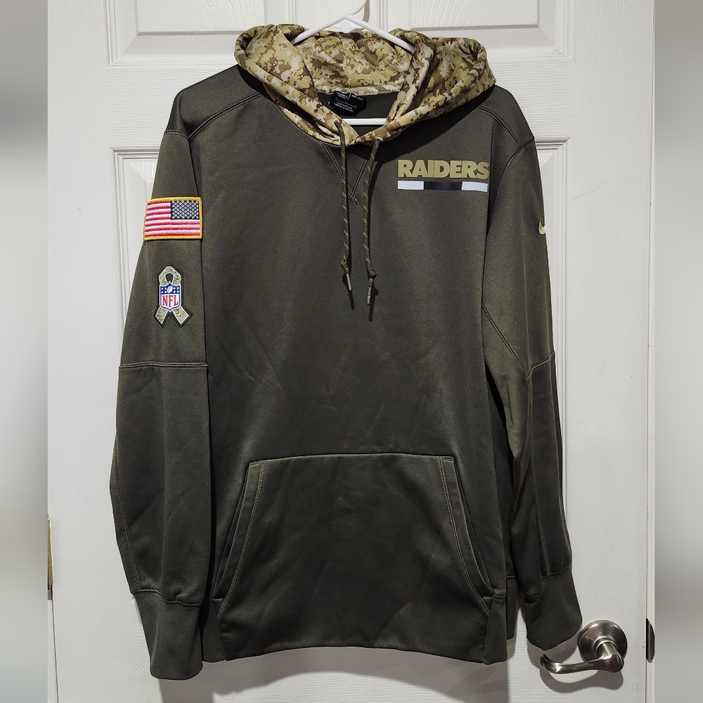 Nike Men's Oakland Raiders Salute To Service Therma Hoodie Size Large